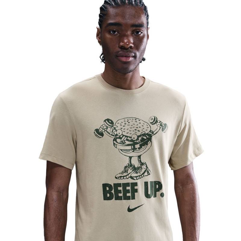 Maglietta Nike da uomo - beef up - marrone chiaro