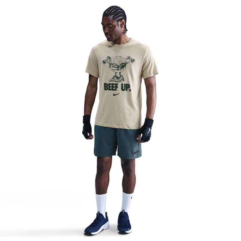 Maglietta Nike da uomo - beef up - marrone chiaro