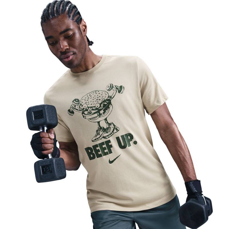 Maglietta Nike da uomo - beef up - marrone chiaro