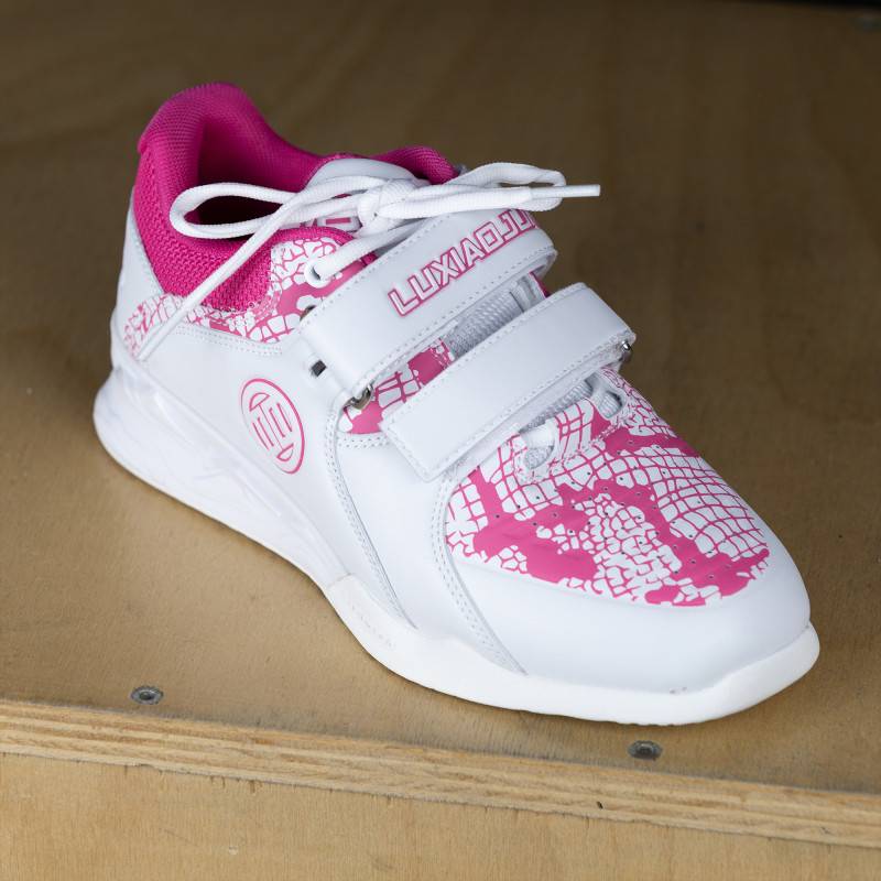Scarpe da sollevamento pesi LUXIAOJUN Professional - bianco-rosa