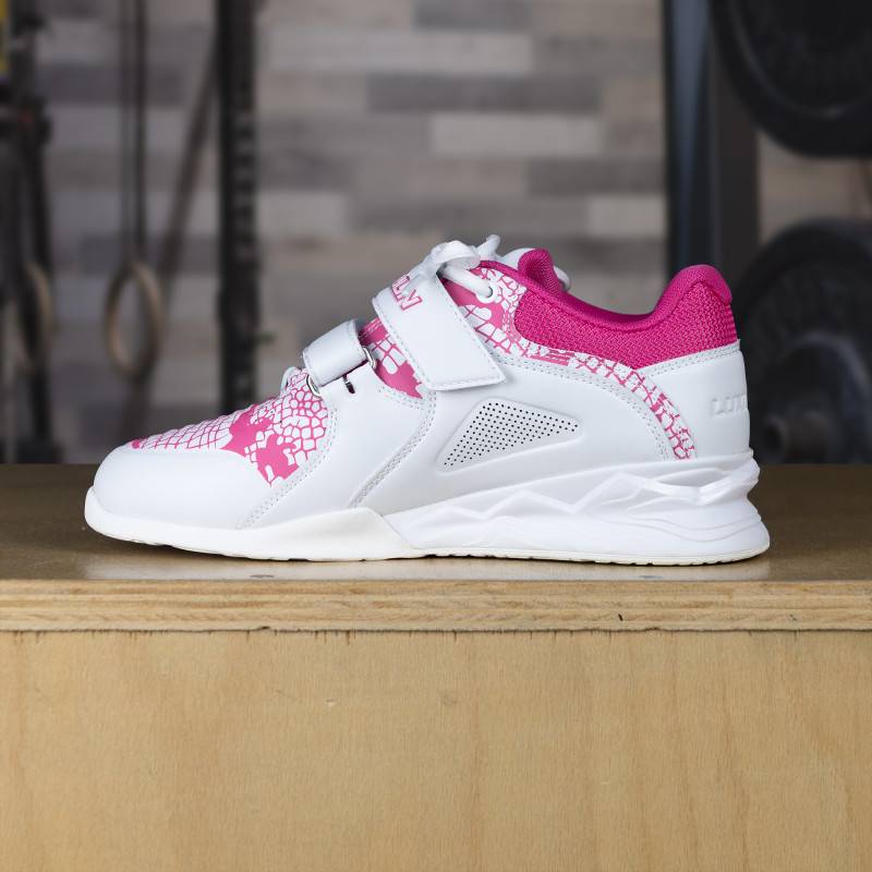 Scarpe da sollevamento pesi LUXIAOJUN Professional - bianco-rosa