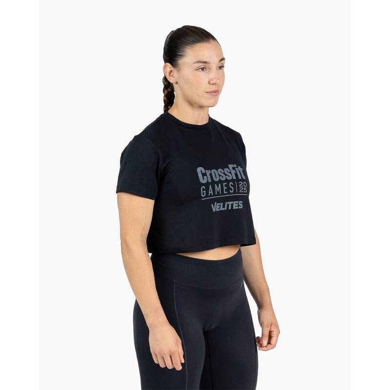Womens crop t-shirt CrossFit Games 25 - black