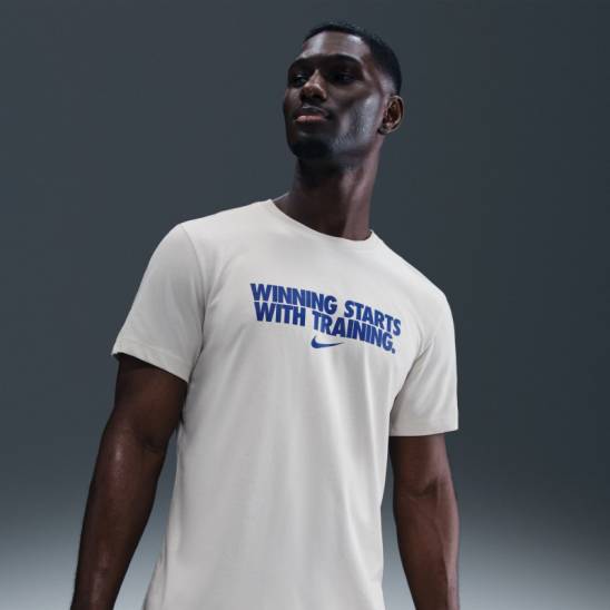 Nike tričko - winning starts with training - blue