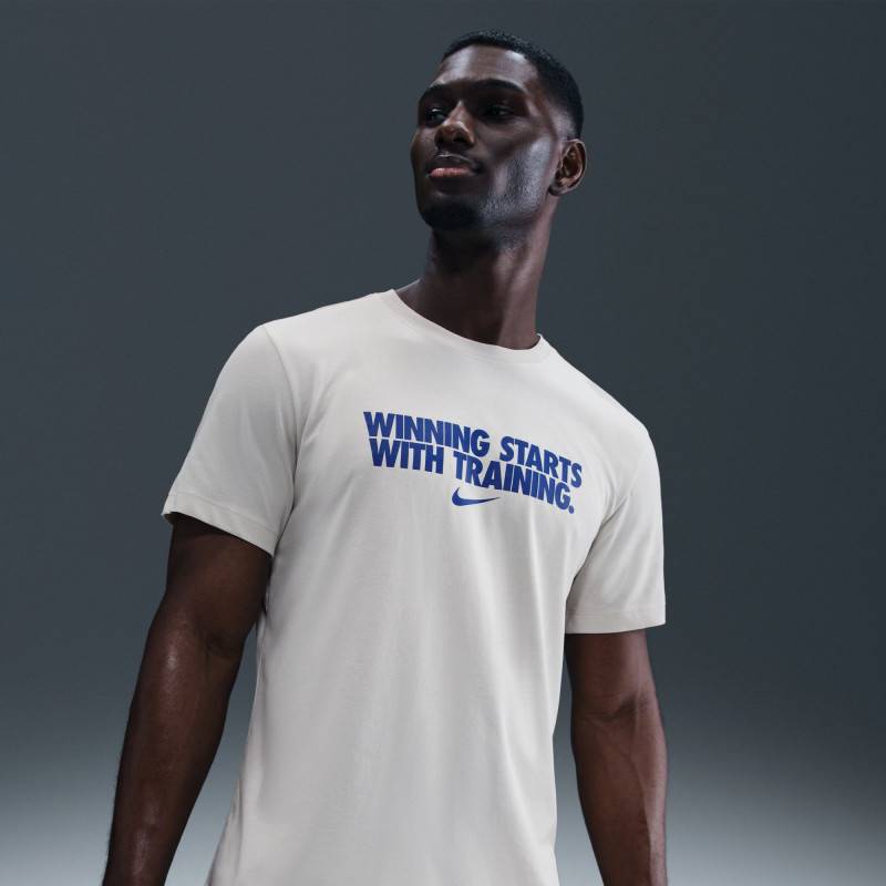 Maglietta Nike Uomo - La vittoria inizia con lallenamento - Blu