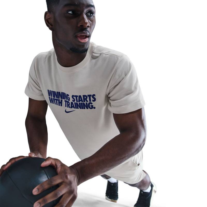 Nike Mens T-Shirt - winning starts with training - blue