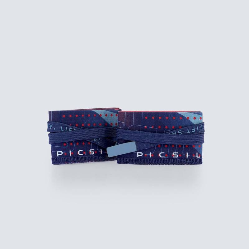 Picsil wrist bracers cotton - blue/red