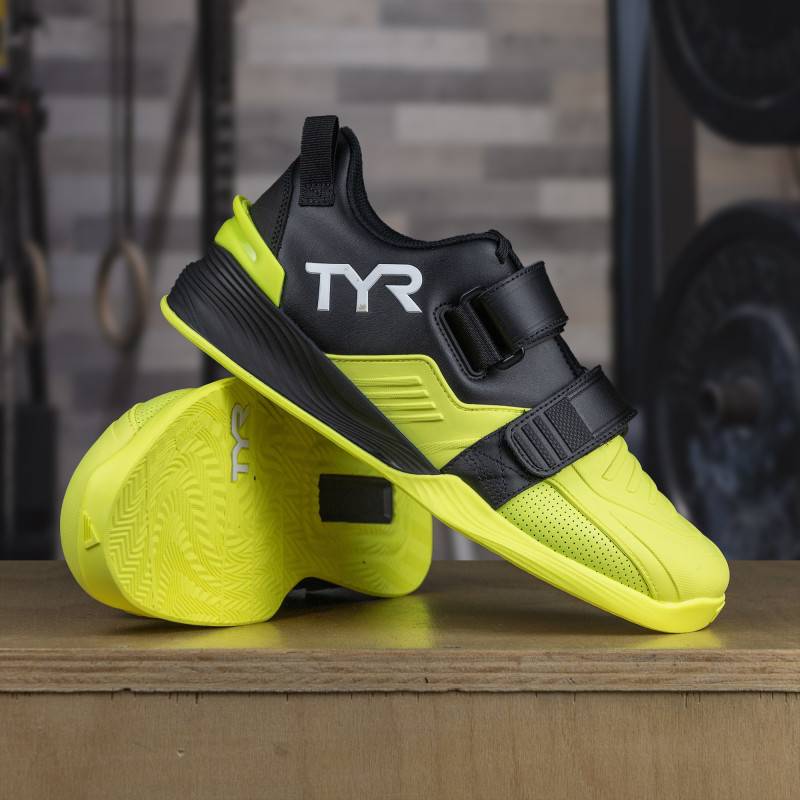 Gewichtheberschuhe TYR L-2 Lifter - schwarz und gelb