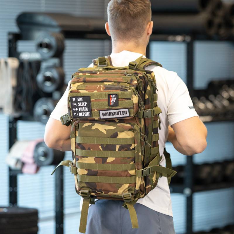 Fitness backpack WORKOUT - green camo