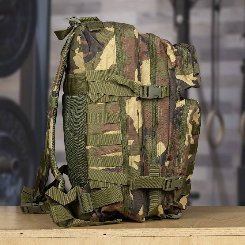 Fitness-Rucksack WORKOUT - grünes Tarnmuster