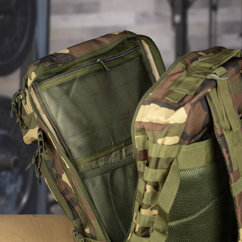 Fitness-Rucksack WORKOUT - grünes Tarnmuster