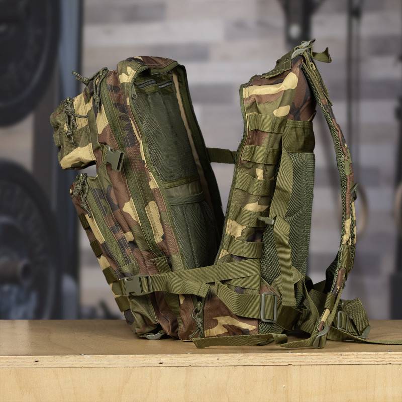 Fitness-Rucksack WORKOUT - grünes Tarnmuster