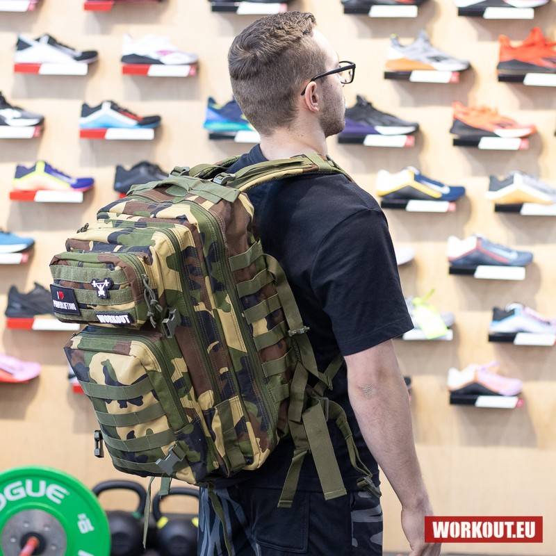 Fitness backpack WORKOUT - green camo