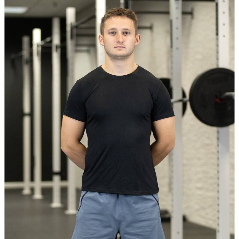 Herren Sport-T-Shirt WORKOUT - schwarz