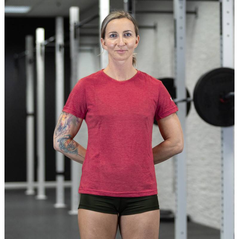 Womens sports t-shirt WORKOUT - red
