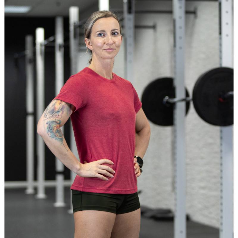 Maglietta sportiva da donna WORKOUT - rosso