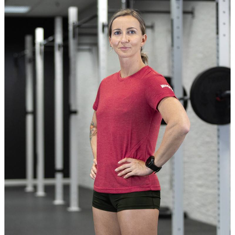 Maglietta sportiva da donna WORKOUT - rosso