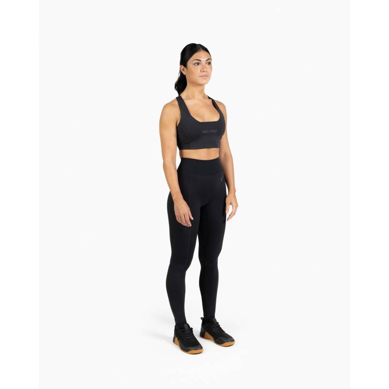 Damen-Leggings lang Holo VELITES - schwarz