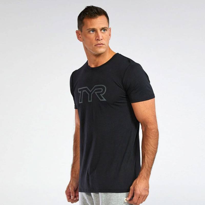Man T-Shirt Tyr  Lightweight Tri Blend Tech Tee - black