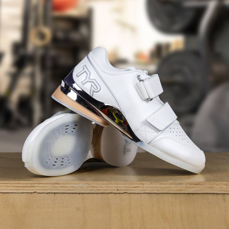 Scarpe da sollevamento pesi TYRFORCE Elite Carbon Lifter Uomo - Bianco