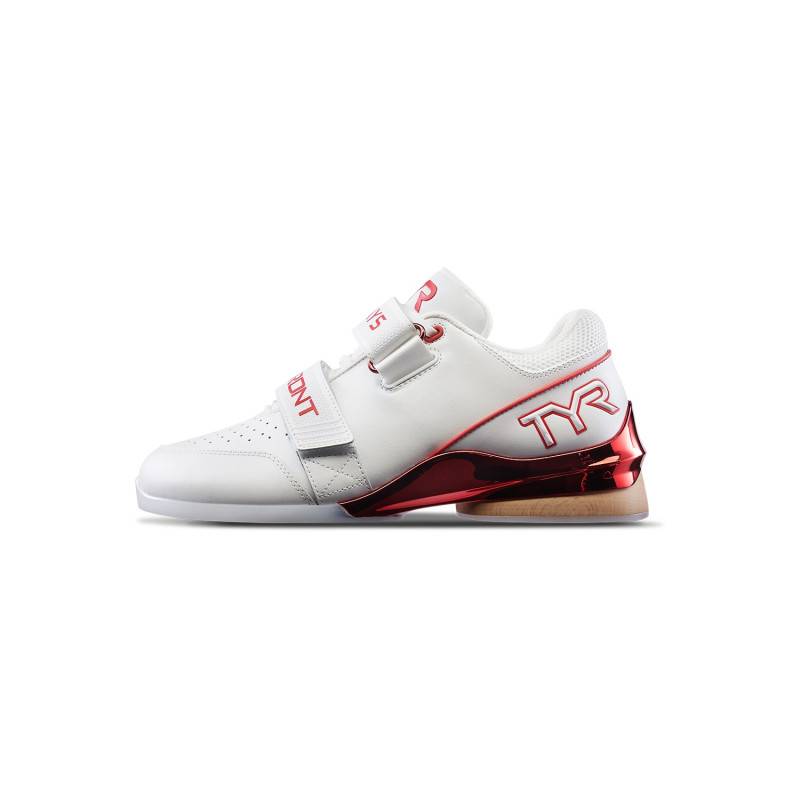 TYRFORCE Elite Carbon Lifter Gewichtheber Schuhe - Weiß - Rot