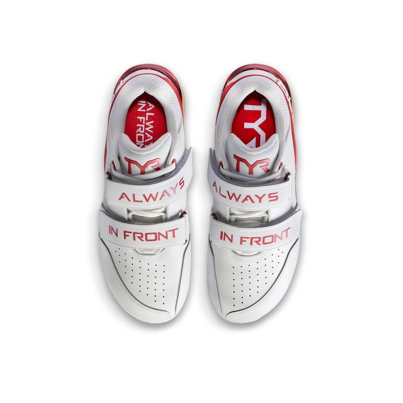 Scarpe da sollevamento pesi TYRFORCE Elite Carbon Lifter Uomo - Bianco - Rosso