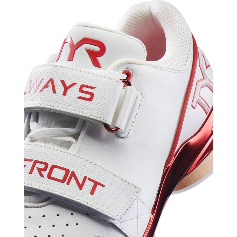 TYRFORCE Elite Carbon Lifter Gewichtheber Schuhe - Weiß - Rot