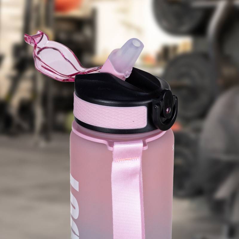 WORKOUT Tritan 1000 ml Trinkflasche - rosa und blau