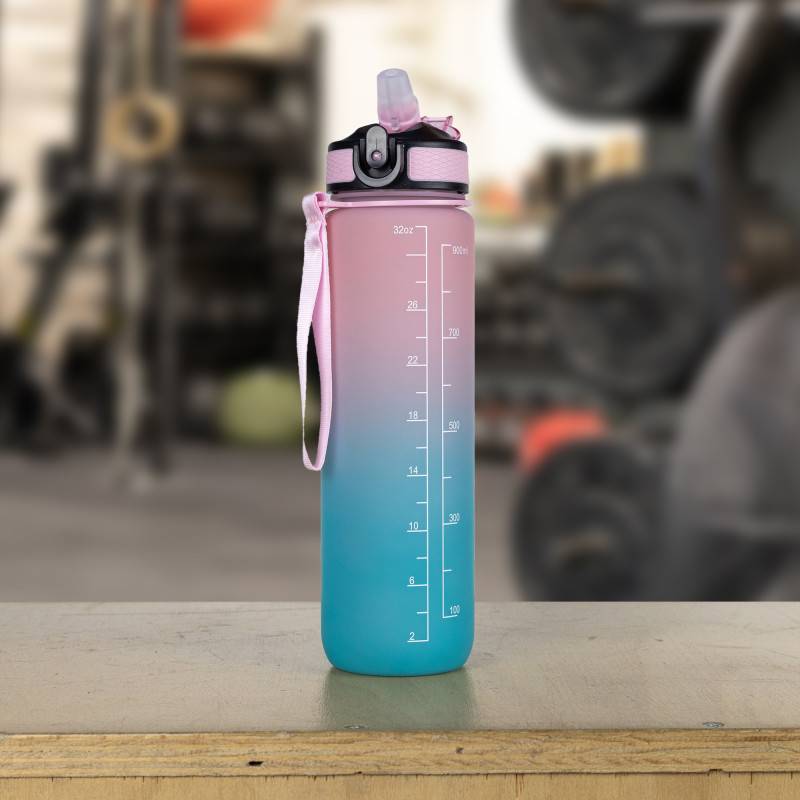 Borraccia WORKOUT Tritan 1000 ml - rosa e blu