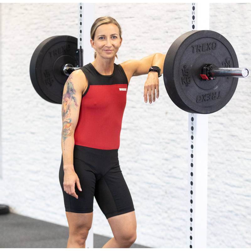 Weightlifting jersey WORKOUT 2.0 profi unisex - red/black