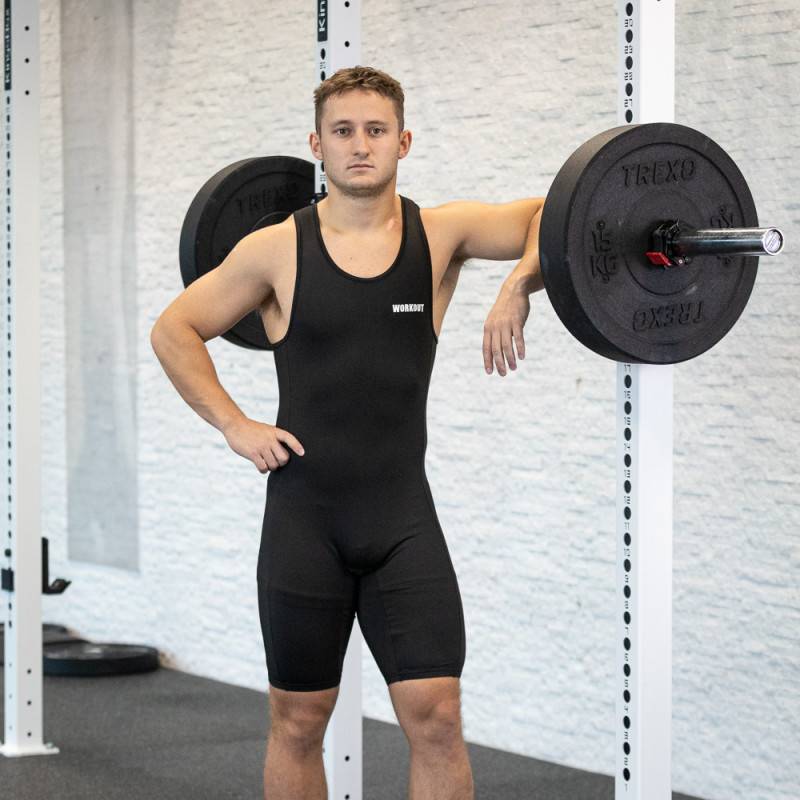 Vzpěračský dres WORKOUT 2.0 profi unisex - black