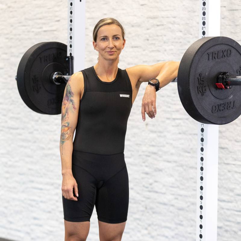 Vzpěračský dres WORKOUT 2.0 profi unisex - black