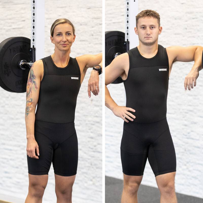 Gewichtheber-Trikot WORKOUT 2.0 profi unisex - schwarz