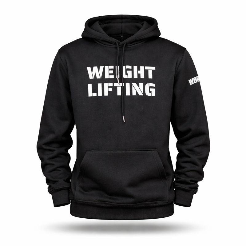 Pánská mikina Weightlifting eco fleece - černá