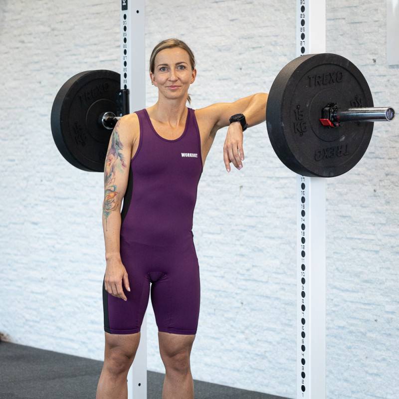 Weightlifting jersey WORKOUT 2.0 classic unisex - burgundy