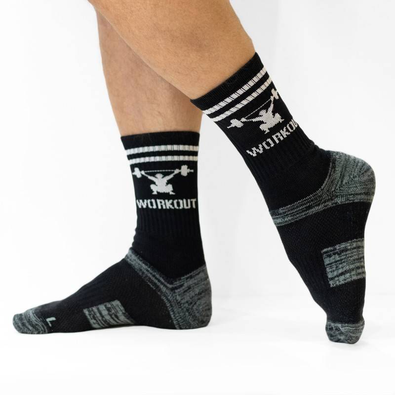 Socks WORKOUT logo - black