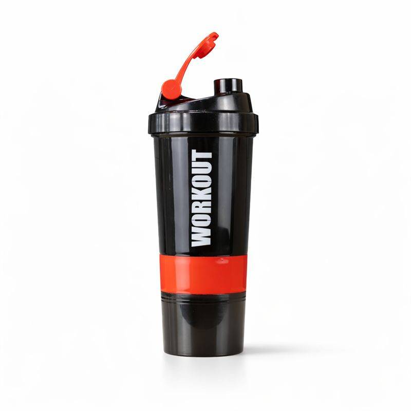 Vícedílný shaker / šejkr red / black - WORKOUT