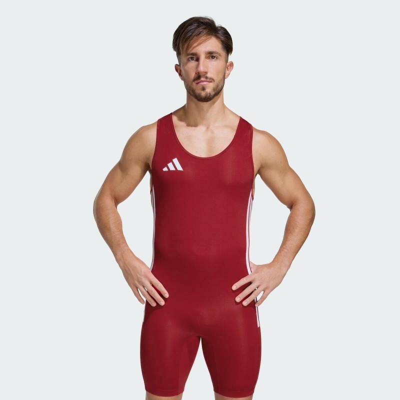 Mens weightlifting - powerlifting jersey adidas red