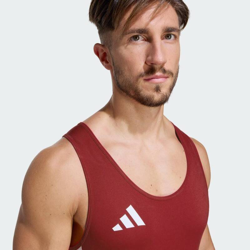 Mens weightlifting - powerlifting jersey adidas red