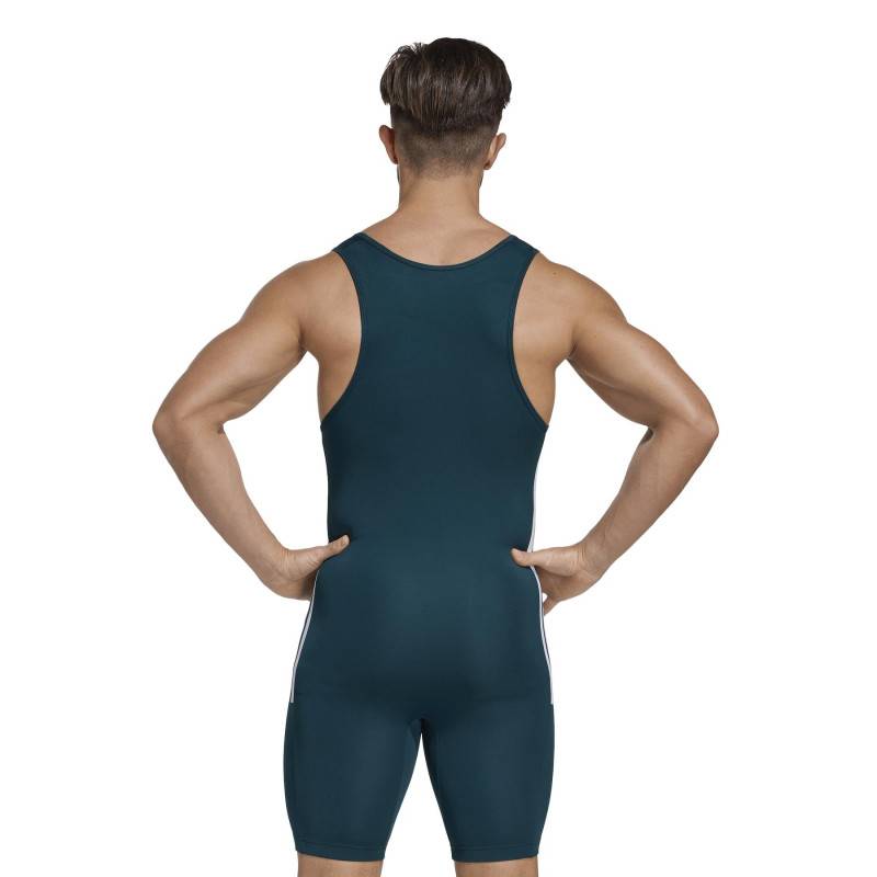 Mens weightlifting - powerlifting jersey adidas green