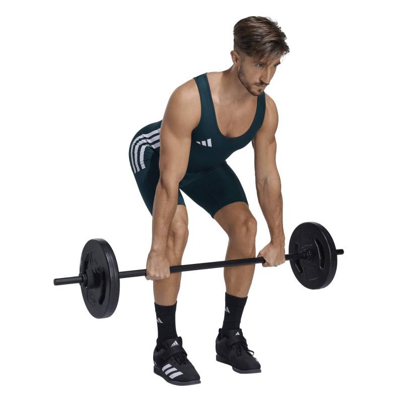 Uomini di sollevamento pesi - maglia powerlifting adidas verde
