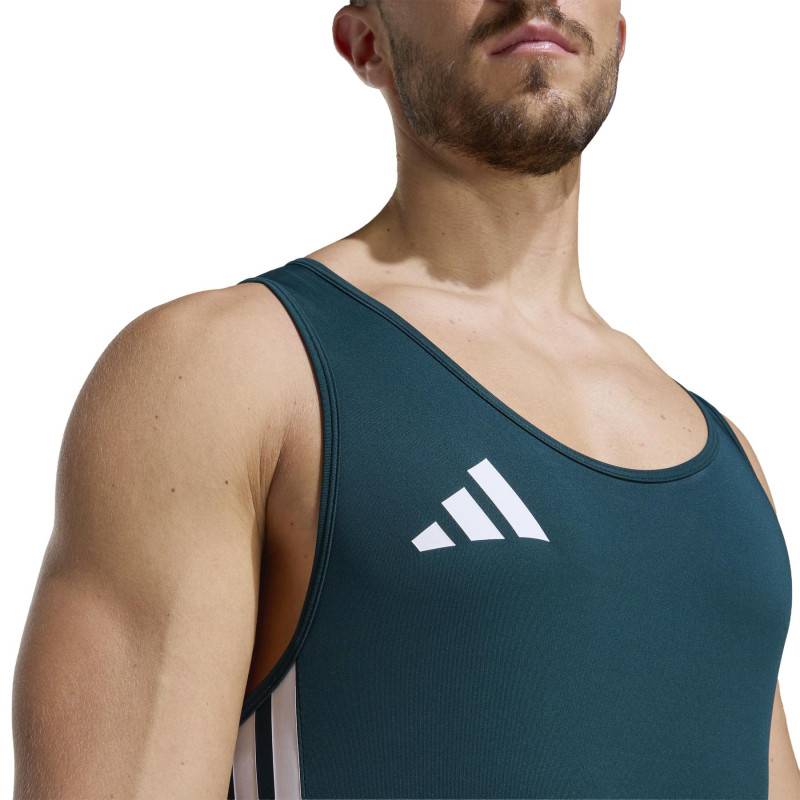 Pánský vzpěračský - powerlifterský dres adidas zelený