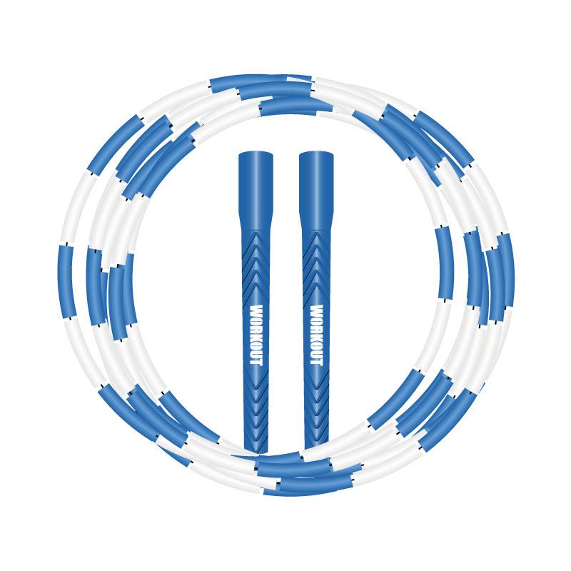 WORKOUT bead jump rope - adjustable - blue