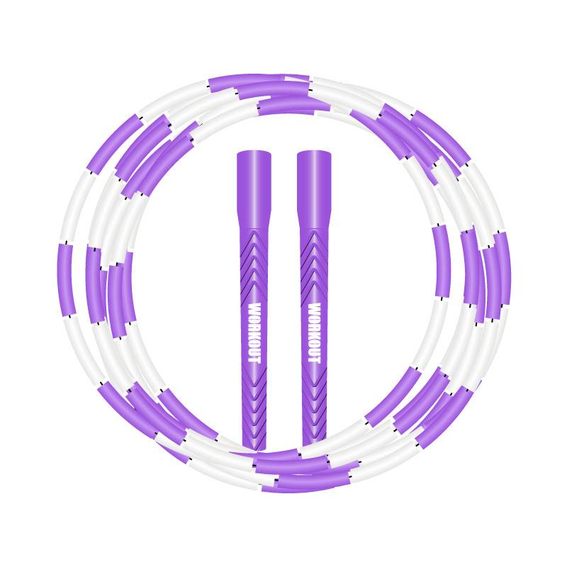 Perlen-Springseil WORKOUT - verstellbar - lila