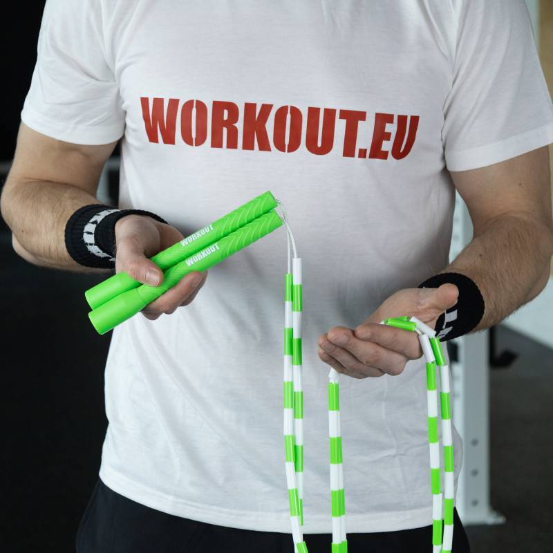 WORKOUT bead jump rope - adjustable - green