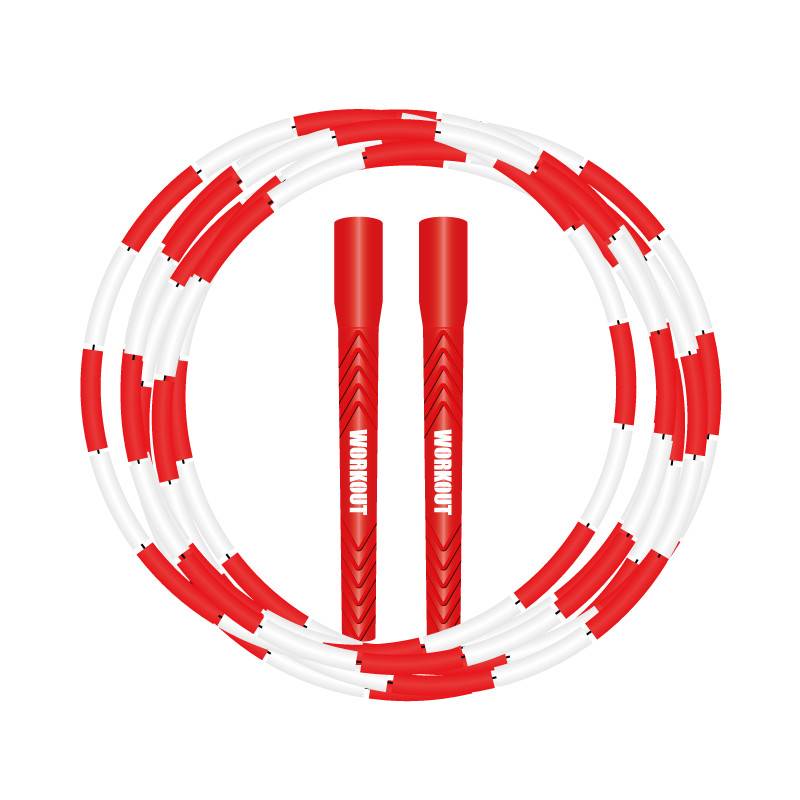 WORKOUT bead jump rope - adjustable - red