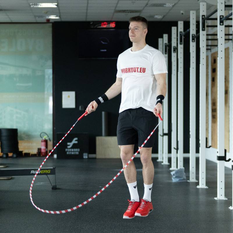 WORKOUT bead jump rope - adjustable - red