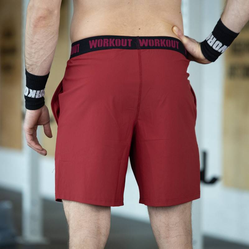 Mens WORKOUT shorts - red