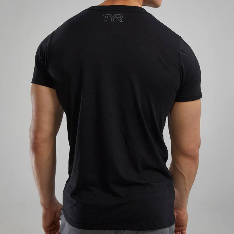 Leichtes, ultrasoftes Herren-T-Shirt von TYR - schwarz