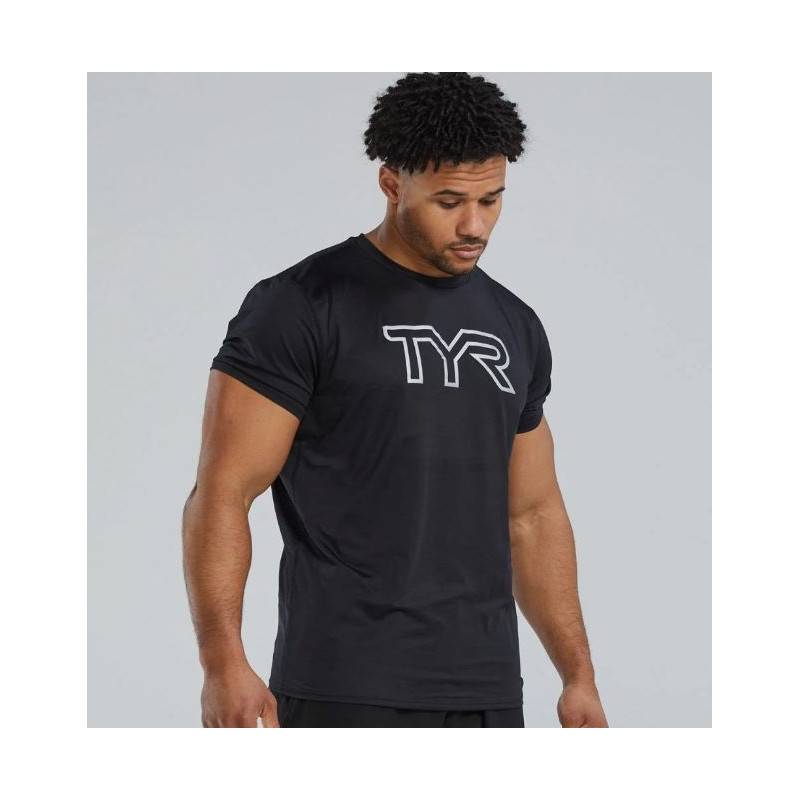 Maglietta TYR Airtec da uomo - nero