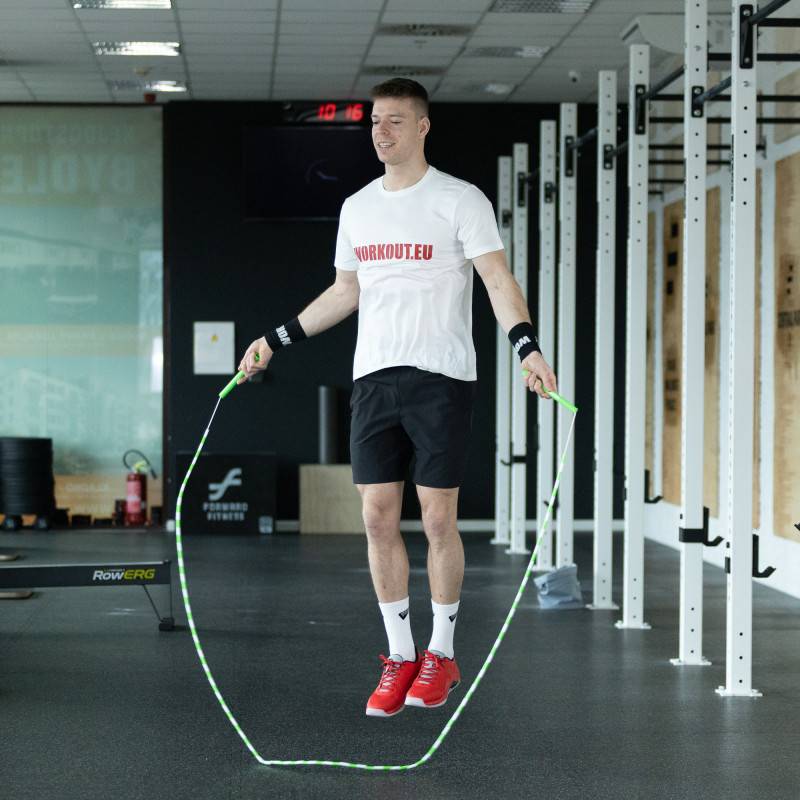 WORKOUT bead jump rope - adjustable - green